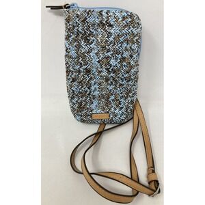 Vera Bradley‎ Blue Brown Sea Life Straw Smartphone Crossbody Bandolier Bag Phone